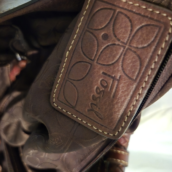 Fossil Dark Brown Leather Shoulder Bag - Picture 5 of 11